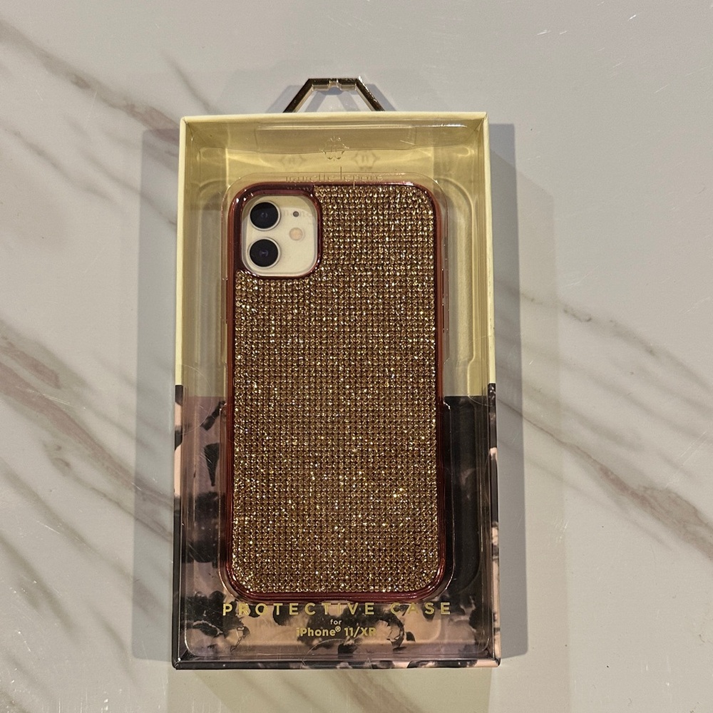 Glittery Rose Gold Phone Case for iPhone 11XR